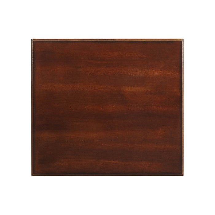 Wooden End Table with One Drawer and One Shelf, Walnut Brown