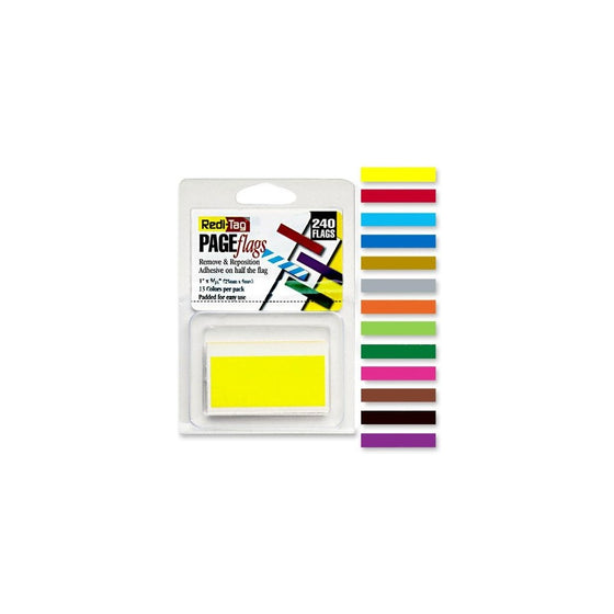 Redi-Tag(R) Solid Indicator Flags, Assorted, Pack Of 240