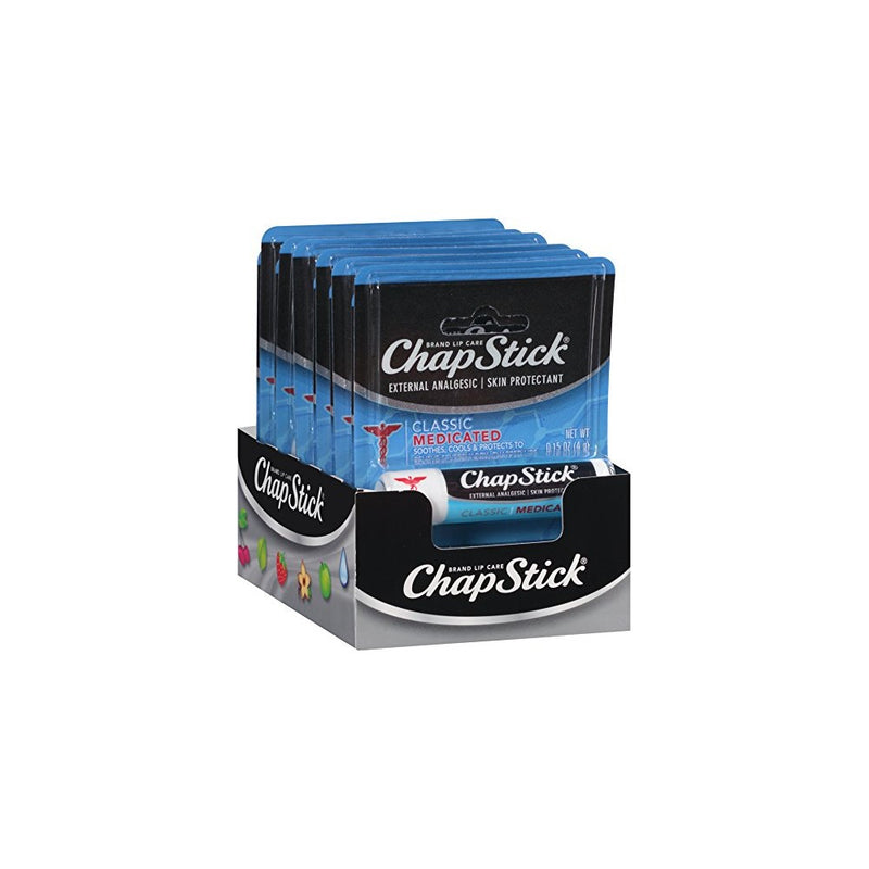 Chapstick Classic Medicated External Analgesic and Skin Protectant Stick, 0.15 oz, 24 Piece