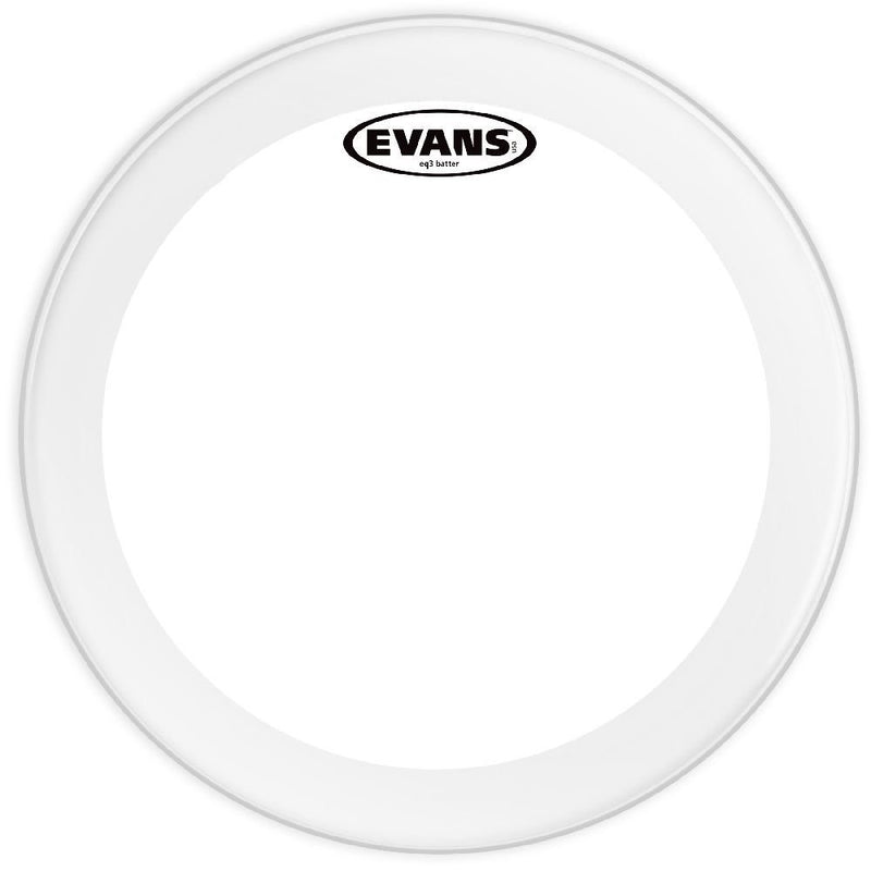 Evans EQ3 Clear Bass Drum Head, 20 Inch