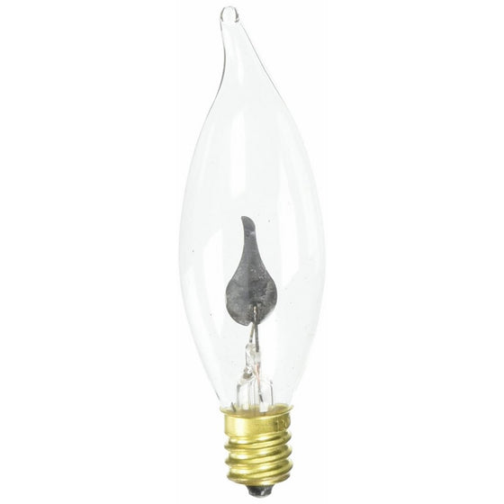 Westinghouse 03656-3CA8/FLK/DECOR - 3 Watt Flicker Flame Light Bulb, Candelabra Base