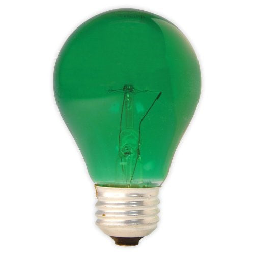 GE Lighting 49725 25-Watt A19 Party Light, Green