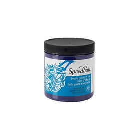 Speedball 3808 Water-Soluble Block Printing Ink – Bold Color With Satin Finish AP Certified Non-Toxic - 8 FL OZ, Violet