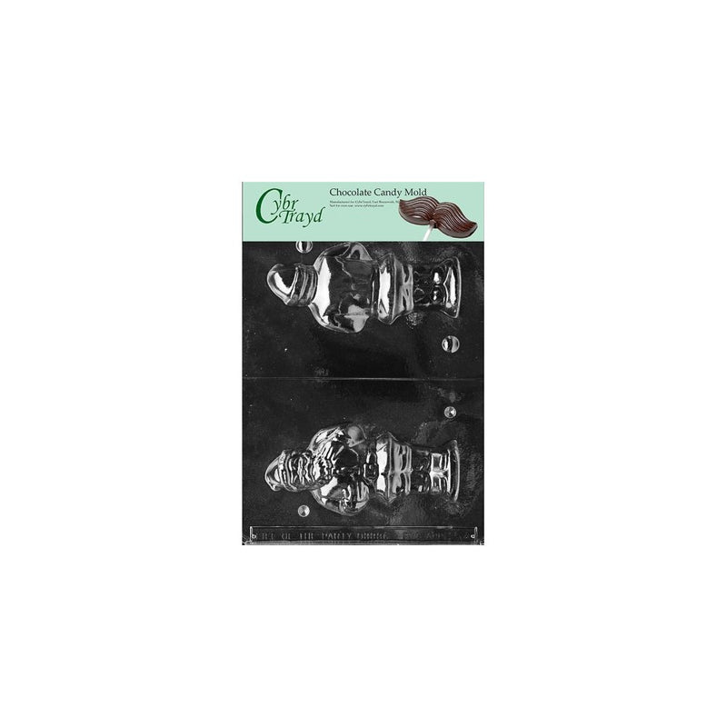 Cybrtrayd Life of the Party C054 Hollow SantaChocolate Candy Mold in Sealed Protective Poly Bag Imprinted with Copyrighted Cybrtrayd Molding Instructions