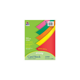 Pacon Card Stock, 8 1/2 inches by 11 inches, Bright Color Assortment, 100 Sheets (101175)