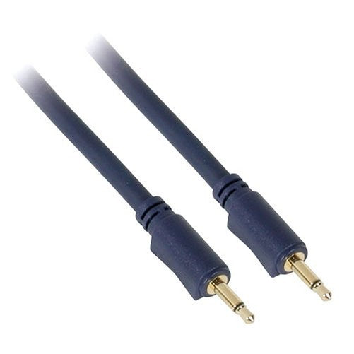 C2G 40618 Velocity 3.5mm M/M Mono Audio Cable, Blue (1.5 Feet, 0.45 Meters)