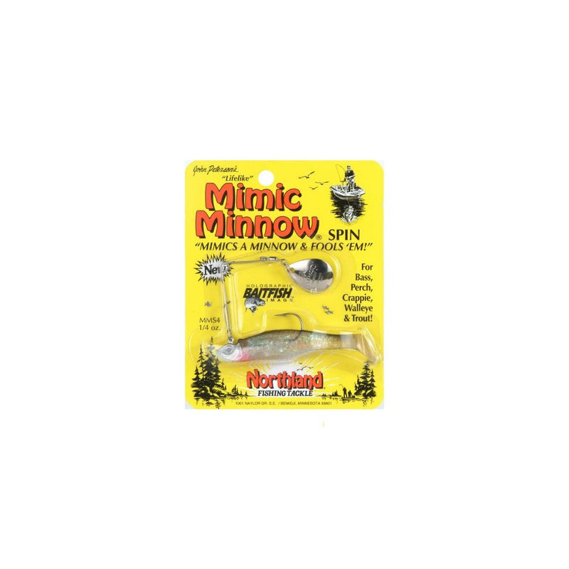 South Bend Sporting Goods Northland Tackle MMS4-11 1/4 Oz. Mimic Minnow Spin Jig, Silver Shiner