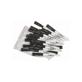 Kleenslate 4415 Replacement Dry Eraser Marker, 5.9" Height, 7.3" Width, 0.6" Length, Black (Pack of 24)