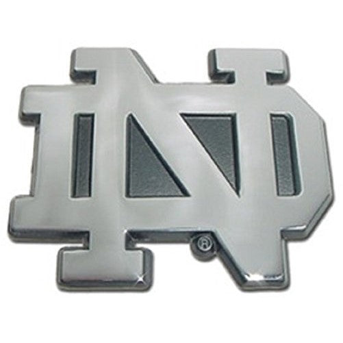 Notre Dame "ND" Chrome METAL Auto Emblem by Elektroplate