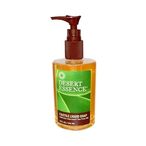 Desert Essence Castile Liquid Soap with Organic Tea Tree Oil, 8 Fluid Ounce