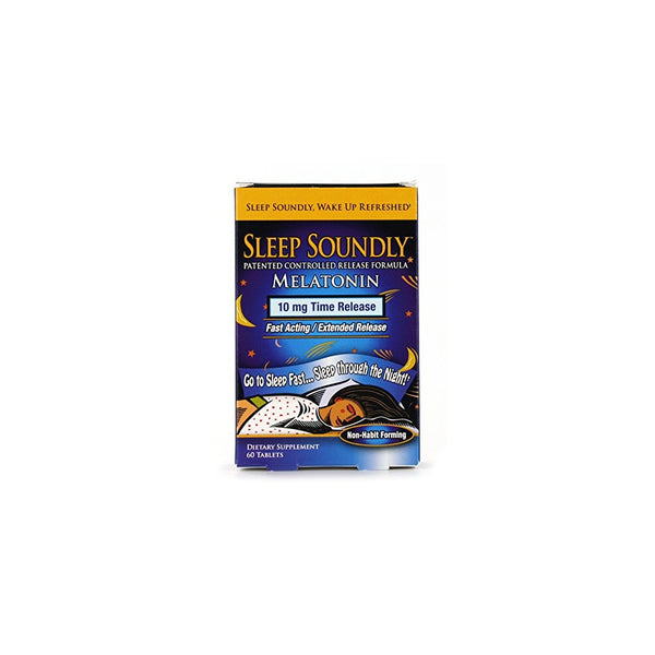 Sleep Soundly Melatonin 10mg, Fast Acting, Extended Release Sleep Formula, 60 servings