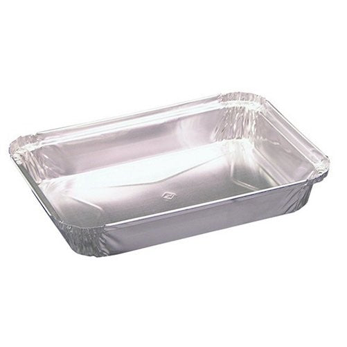 Pactiv Y76830 Oblong Food Pans, 25 oz, 1.63" Length, 0.76" Width, 1.46" Height, Aluminum (Pack of 400)