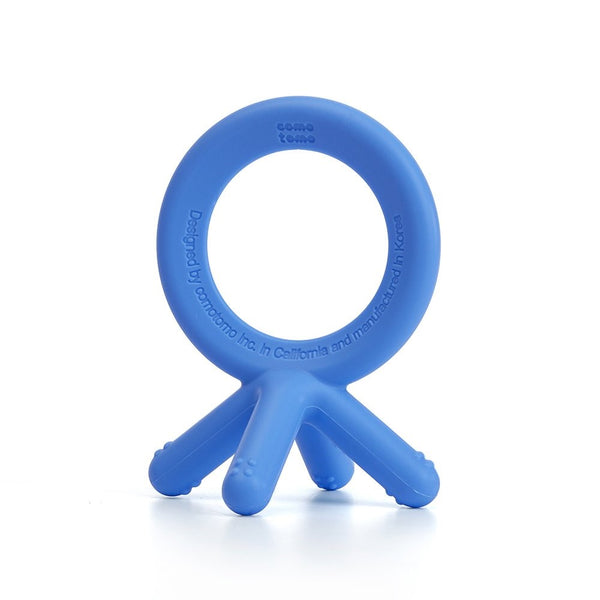 Comotomo Silicone Baby Teether, Blue