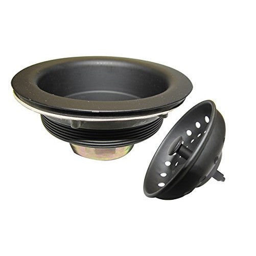 Keeney Manufacturing K5414BLK Sink Strainer with Fixed Post Basket, Black
