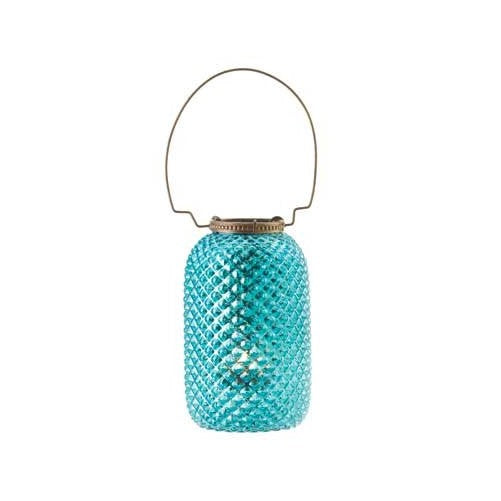 Home Locomotion 10015199 Blue Diamond Candle Lantern