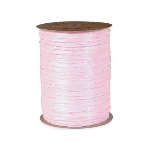 Light Pink Matte Raffia Ribbon, 1/4" X 100 Yards