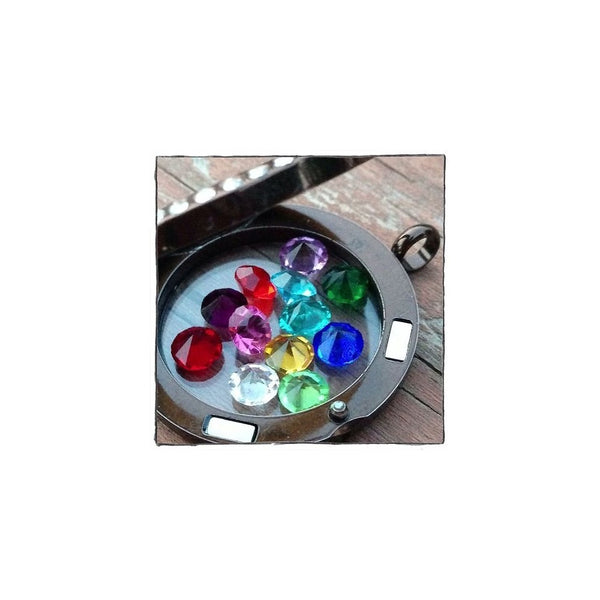 5mm Birthstone Charms Complete Set of 12 Fits Origami Owl