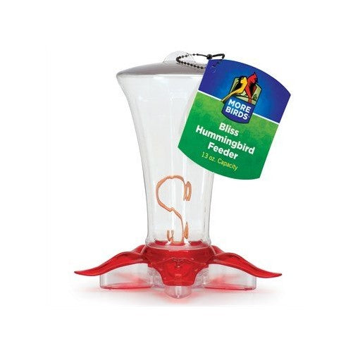 More Birds Red Bliss Hummingbird Feeder (13-Ounce Capacity)