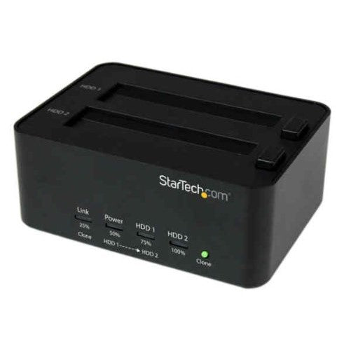 StarTech.com HDD Docking Station - USB 3.0 to 2.5/3.5in SATA Hard Drive Dock with Standalone HDD/SSD Duplication / Clone