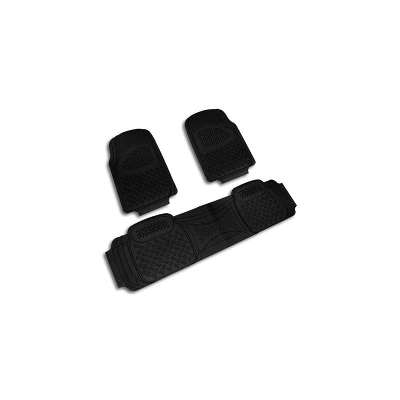 Spec-D MAT-3001BLK Black All Weather Floor Mats 3pcs
