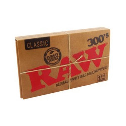 Raw 300 Classic 1.25 1 1/4 Size Rolling Papers 1 Pack = 300 Leaves