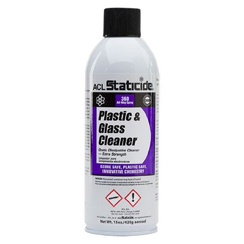 ACL Staticide 8670 Plastic and Glass Cleaner, Aerosol, 15 oz.