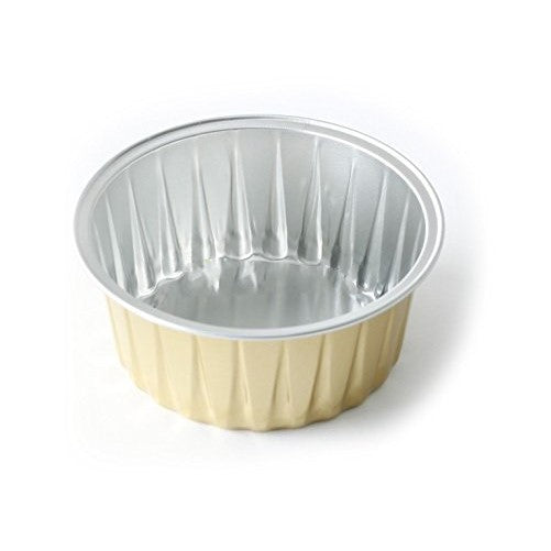 KEISEN 3 2/5" mini Disposable Aluminum Foil Cups 120ml for Muffin Cupcake Baking Bake Utility Ramekin Cup 100/PK