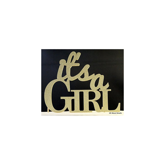 All About Details Gold It's-a-girl Cake Topper