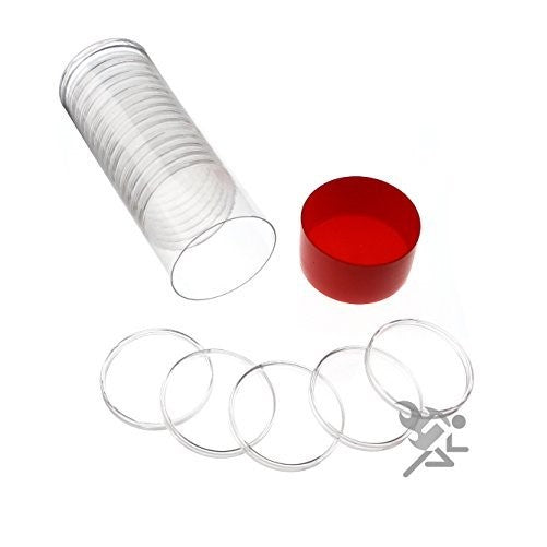 1 Cap-Tube & 20 Direct Fit H-40 Air-Tite Coin Holder Capsules for American Silver Eagle Coins by OnFireGuy