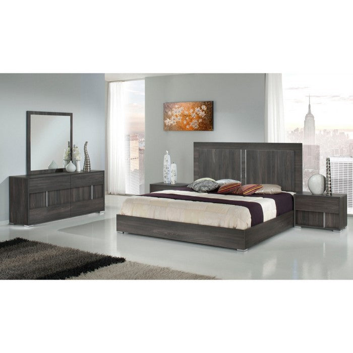Wooden Frame Mirror in transitional Style, Gray