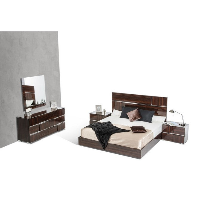 Square Mirror with L Shaped Wooden Frame, Brown