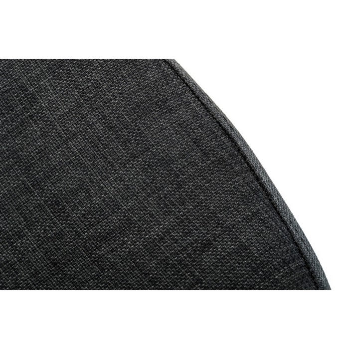 Fabric Upholstered Bench with Slight Open Back Design and Metal Tapered Feet, Gray