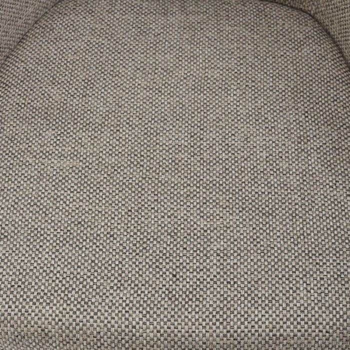 Fabric Upholstered Dining Chairs with Unique Design Steel Base, Set of Two, Gray and Silver
