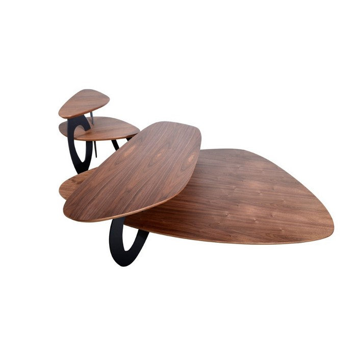 Wood and Metal  End Table with One Shelf, Brown and Black