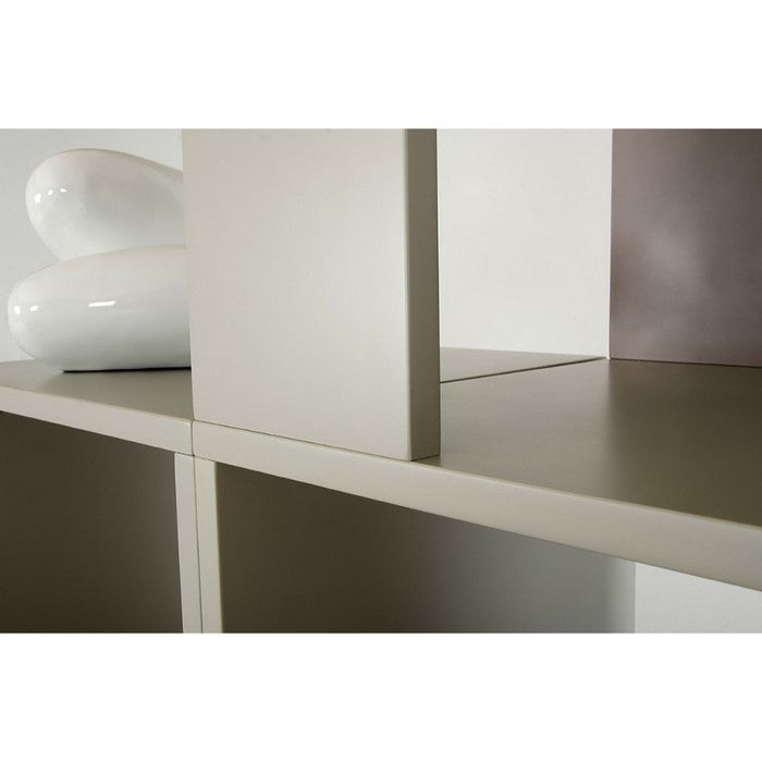 Metal  Vertical Display Cube Unit with Five Shelves, White