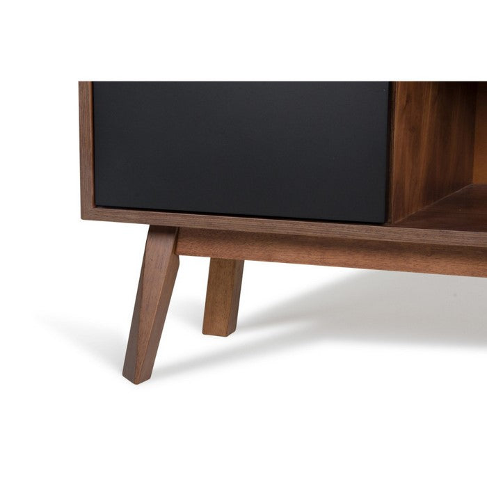 Wooden Server Buffet with Storage, Brown and Black