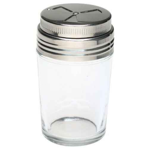 Norpro Shaker Cup Glass Adjustable Pizzeria Style Pepper/Salt/Cheese/Spice 5.25"