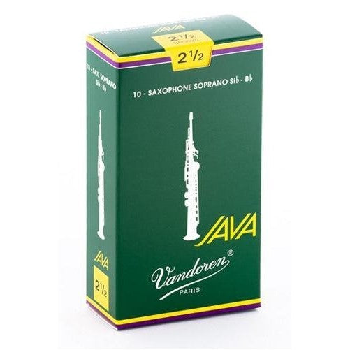 Vandoren SR3025 Soprano Sax JAVA Reeds Strength 2.5; Box of 10