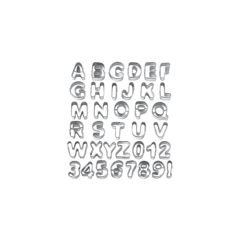Wilton Fondant Alphabet Number Cookie Cutter Cut Outs, Set of 37