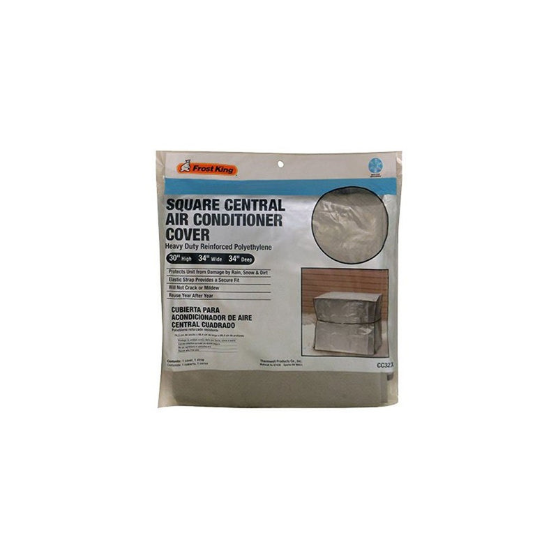 Frost King CC32XH 34x34x30 Square Central Air Conditioner Cover (Heavy Duty Reinforced Polyethylene)