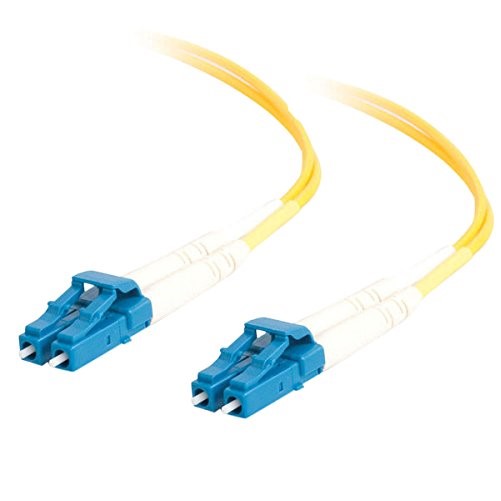 C2G Cables to Go 28758 LC-LC 9/125 OS2 Duplex Single-Mode PVC Fiber Optic Cable, Yellow (9.8 Feet, 3 Meters)