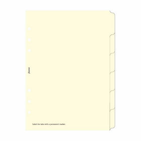Filofax A5 6 Blank Index Cream (B341680)