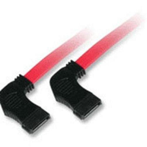 C2G 10186 7-Pin 90° Side to 90° 1-Device Side Serial ATA Cable, Red (1.5 Feet, 18 Inches)