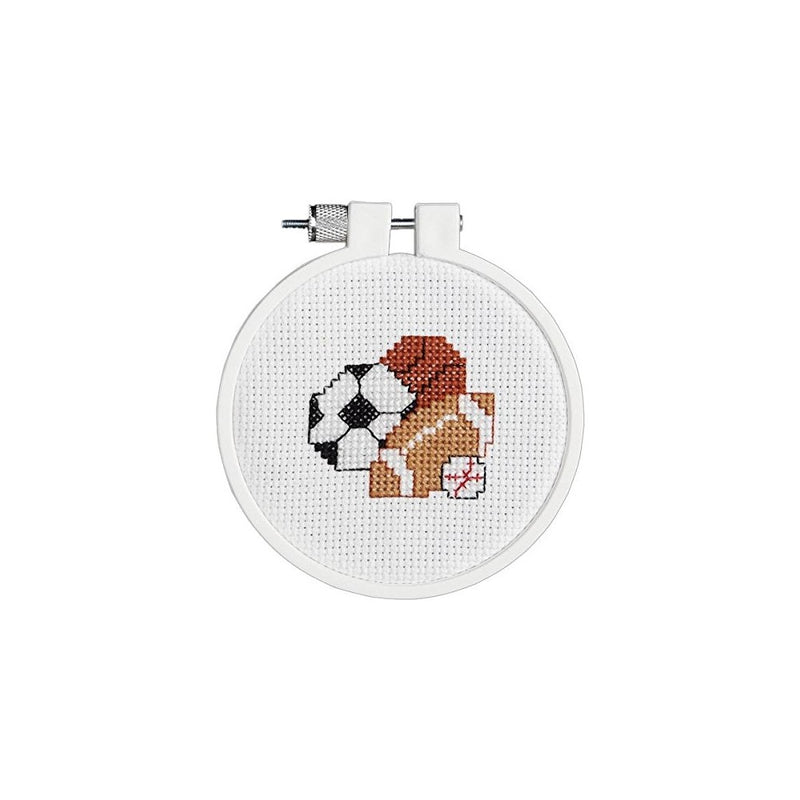 Janlynn 21-0982 Round Play Ball Mini Counted Cross Stitch Kit, 3-Inch