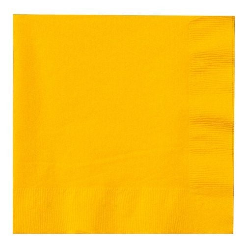 Creative Converting Luncheon Napkins 6.5"X6.5" 50/Pkg-School Bus Yellow