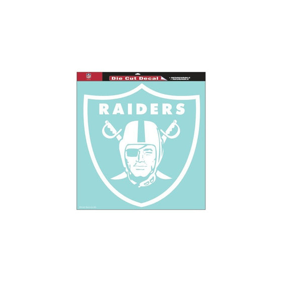 WinCraft NFL Oakland Raiders Die-Cut Decal, 8"x8", Team Color