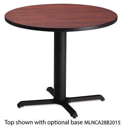 Mayline Bistro Series 30 inch Round Laminate Table Top, Mahogany