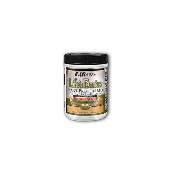 Lifetime Life's Basics Plant Protein Unsweetened, Natural Vanilla, 1.1 LB