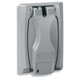 Thomas & Betts DCCU Red Dot D-Pak Single Gang Universal Flip-Lid Weatherproof Cover, Silver