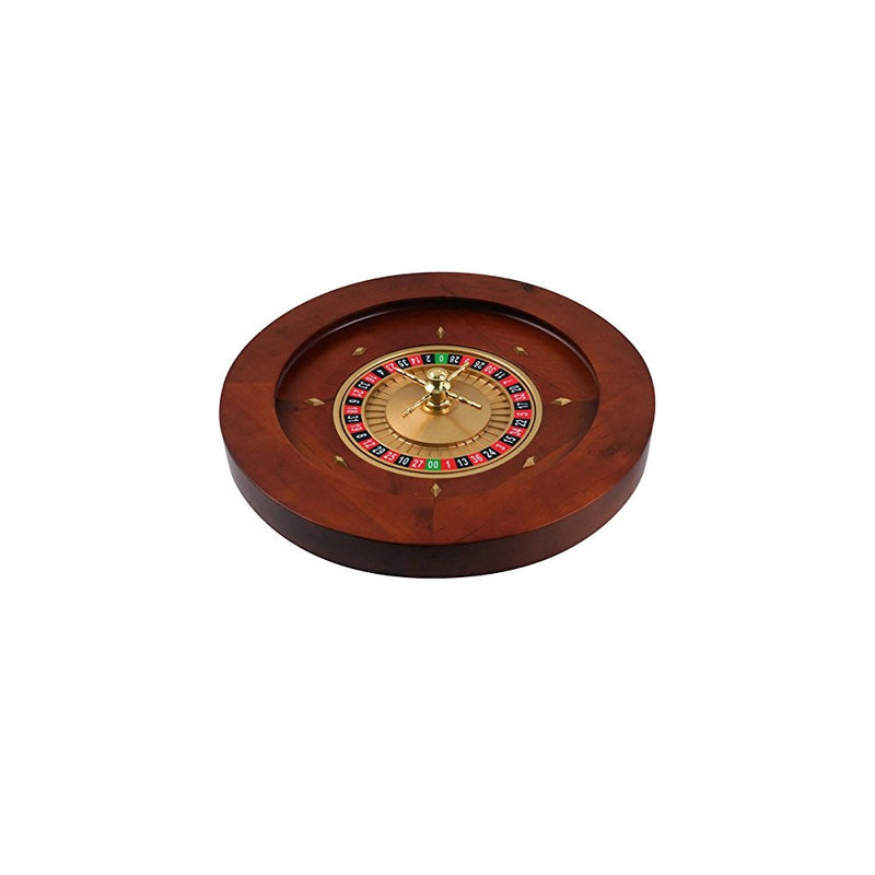 Trademark Poker 19.5-Inch Deluxe Wooden Roulette Wheel